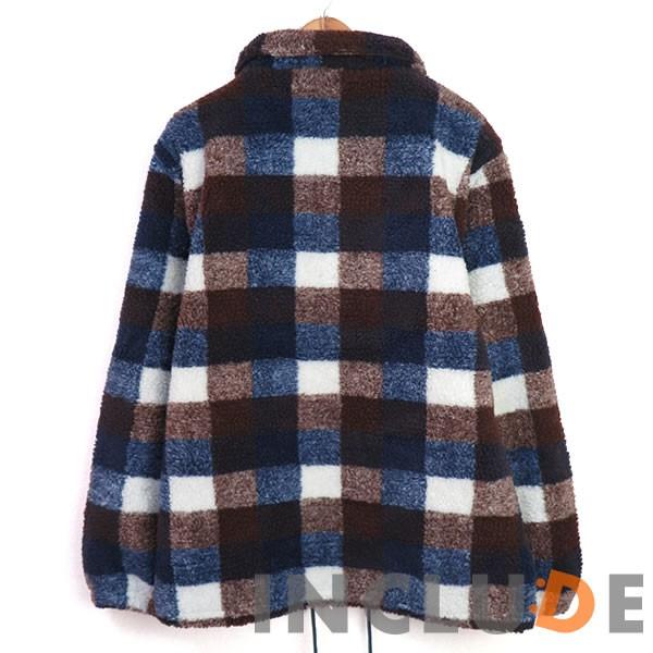 ボアジャケット チェック コーチジャケット 裏メッシュ メンズ シープボア 防寒 アウター もこもこ 厚手 カジュアル |  | 06
