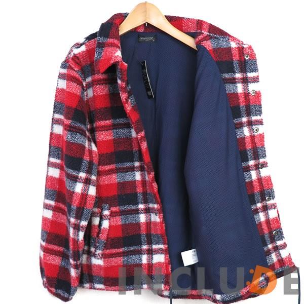 ボアジャケット チェック コーチジャケット 裏メッシュ メンズ シープボア 防寒 アウター もこもこ 厚手 カジュアル |  | 07