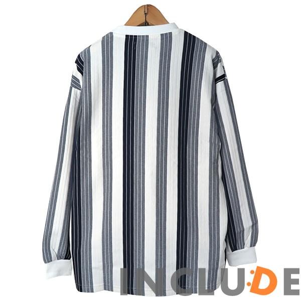 ビッグシルエット ジャカード ジャガード ストライプロンT リップル ドロップショルダー ゆるT ルーズ ロングT 織物 |  | 05