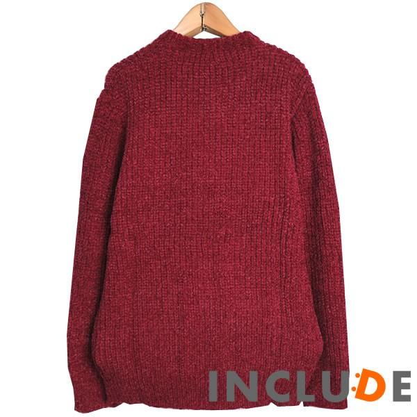 モールヤーンニット ベロアタッチ クルーネック セーター ベーシック 片畦 ニット メンズ |  | 02