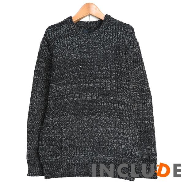 モールヤーンニット ベロアタッチ クルーネック セーター ベーシック 片畦 ニット メンズ |  | 03