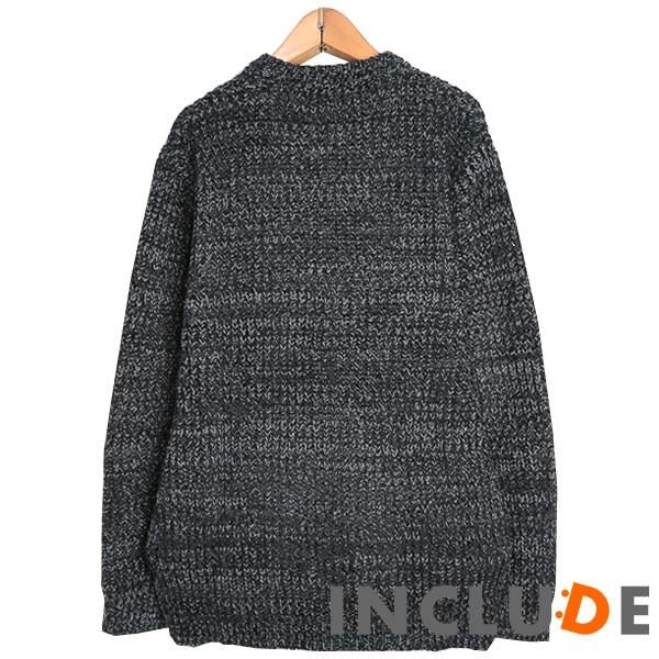 モールヤーンニット ベロアタッチ クルーネック セーター ベーシック 片畦 ニット メンズ |  | 04