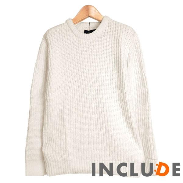 モールヤーンニット ベロアタッチ クルーネック セーター ベーシック 片畦 ニット メンズ |  | 05