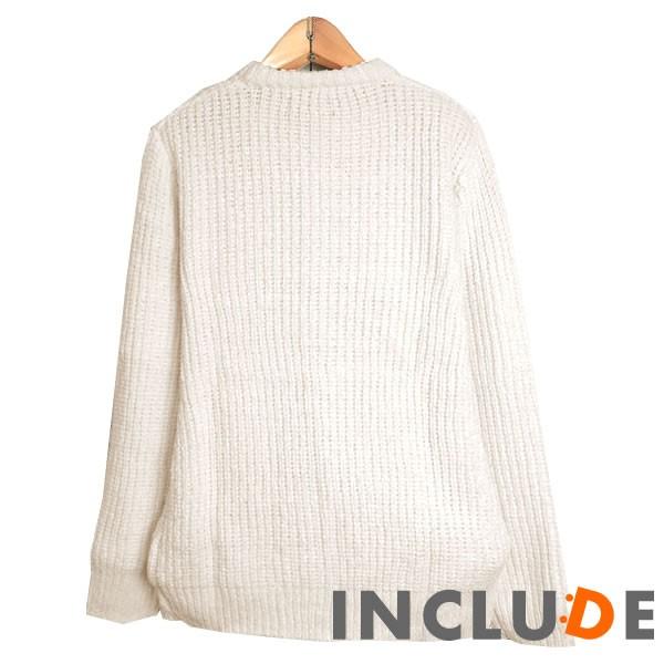 モールヤーンニット ベロアタッチ クルーネック セーター ベーシック 片畦 ニット メンズ |  | 06