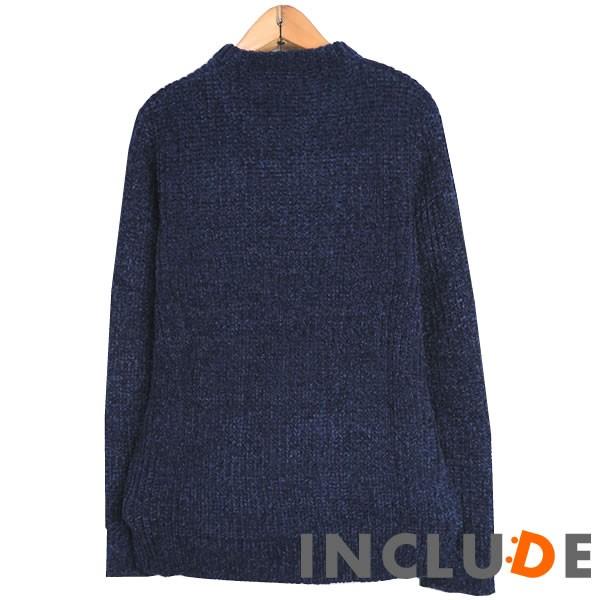 モールヤーンニット ベロアタッチ クルーネック セーター ベーシック 片畦 ニット メンズ |  | 08