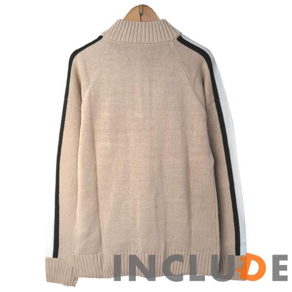 ハーフジップニット セーター カラーニット ニット ニットソー 袖ライン ラグラン スポーティー ハーフジップ 長袖 メンズ カ |  | 12