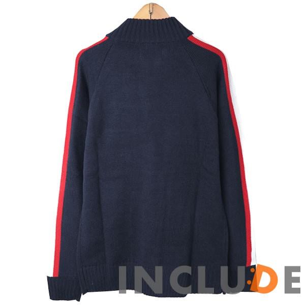 ハーフジップニット セーター カラーニット ニット ニットソー 袖ライン ラグラン スポーティー ハーフジップ 長袖 メンズ カ |  | 03