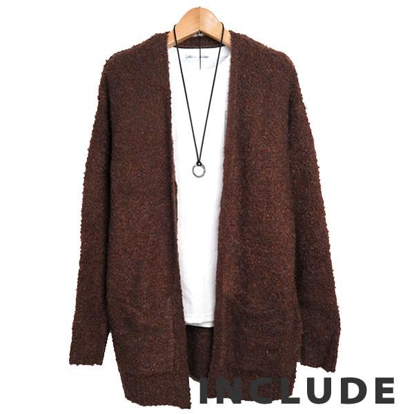 ブークレ ニット ループヤーン モコモコ もこもこ 暖かい ビッグシルエット カーディガン メンズ |  | 14