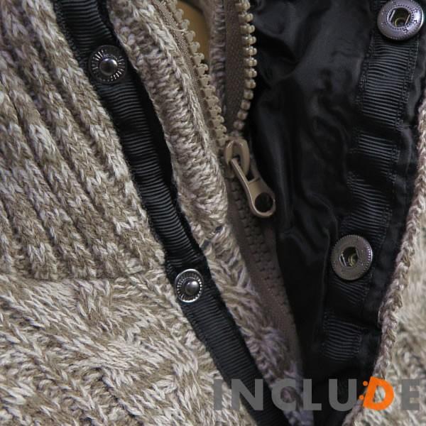 アラン柄 ニットアウター ワイドブルゾン ショート丈 ケーブルニット ブルゾン 中綿ジャケット ニットブルゾン メンズ |  | 10