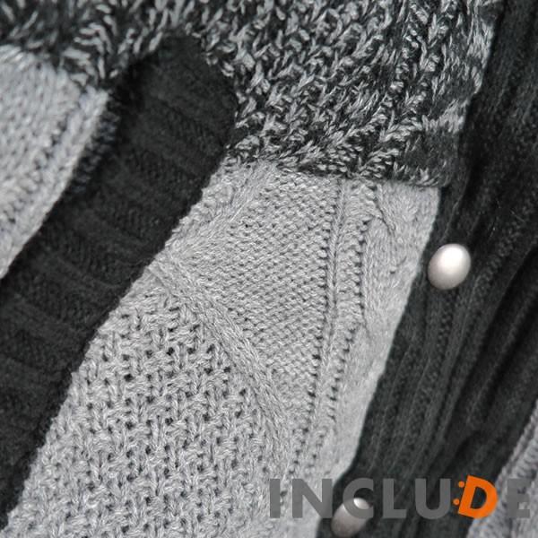 アラン柄 ニットアウター ワイドブルゾン ショート丈 ケーブルニット ブルゾン 中綿ジャケット ニットブルゾン メンズ |  | 11