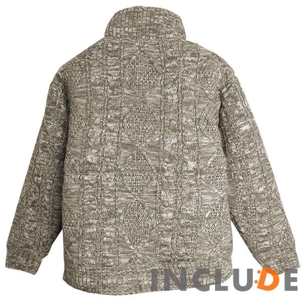 アラン柄 ニットアウター ワイドブルゾン ショート丈 ケーブルニット ブルゾン 中綿ジャケット ニットブルゾン メンズ |  | 02