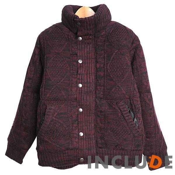 アラン柄 ニットアウター ワイドブルゾン ショート丈 ケーブルニット ブルゾン 中綿ジャケット ニットブルゾン メンズ |  | 07