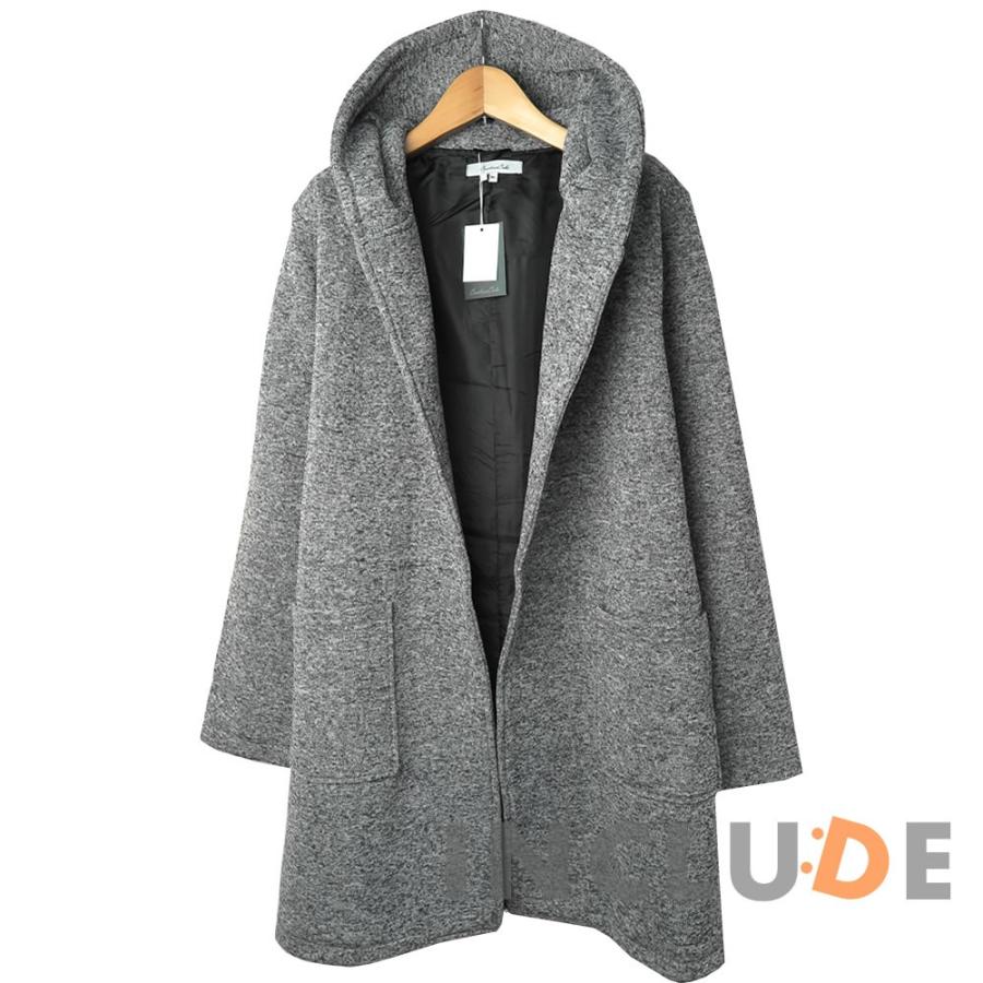 フーデット フリース パーカー ロング カーディガン 長袖 ニット コーディガン ベーシック 秋冬 |  | 04