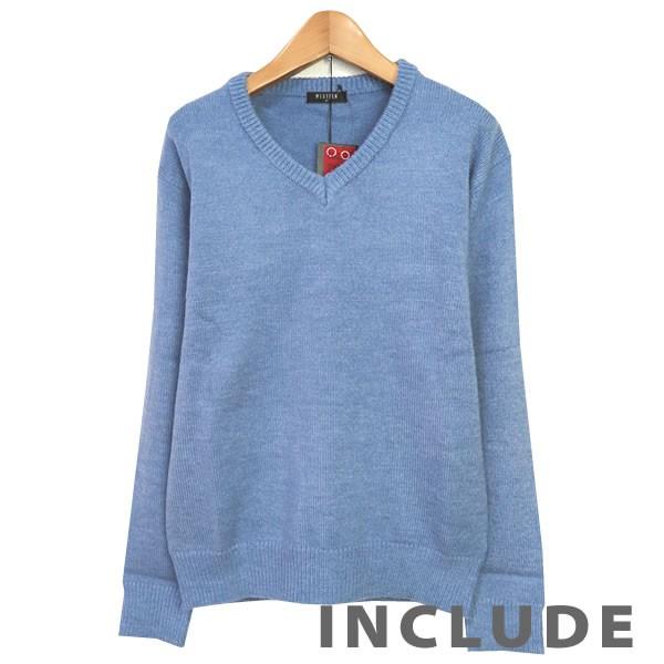 10カラー Vネック 定番 毛玉防止 抗ピル コーピル セーター メンズ ニット 長袖 無地 ふわふわ 厚手 毛玉ができにくい |  | 19