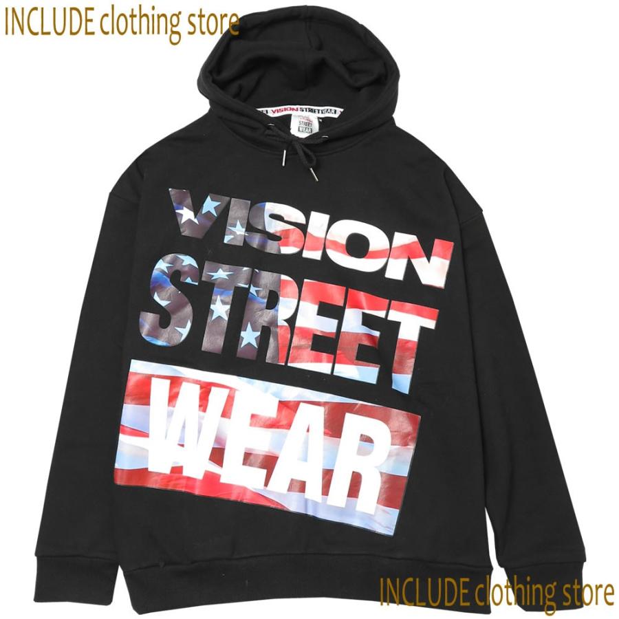 星条旗 プルパーカー ビッグシルエット スウェット アメリカ VISION STREET WEAR ドロップショルダー メンズ |  | 02