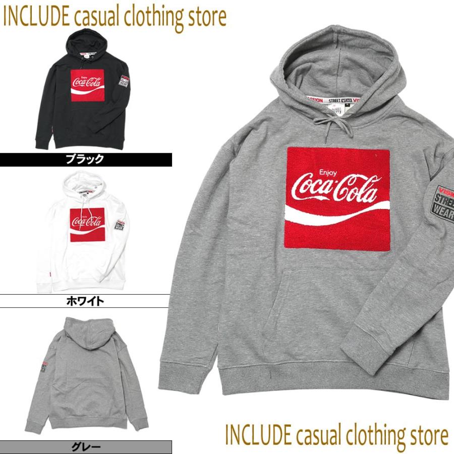 VISION STREET WEAR & Coca・Cola コラボパーカー パーカー プルパーカー ユニセックス 男女兼用 メ | 
