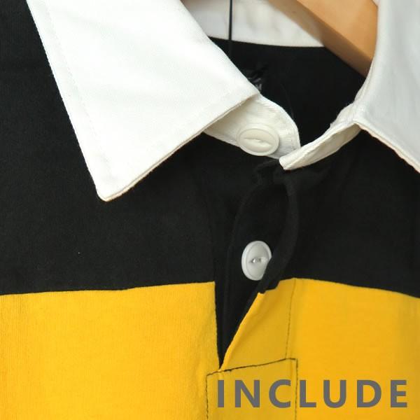 半袖ポロ ポロシャツ ワイドシルエット クレリック ラガーポロ ボーダー ビッグポロ ラガーシャツ ラグビー 白襟 スポーツウェ |  | 12