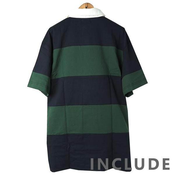 半袖ポロ ポロシャツ ワイドシルエット クレリック ラガーポロ ボーダー ビッグポロ ラガーシャツ ラグビー 白襟 スポーツウェ |  | 02