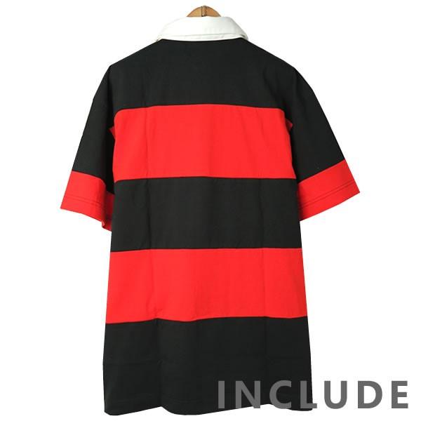 半袖ポロ ポロシャツ ワイドシルエット クレリック ラガーポロ ボーダー ビッグポロ ラガーシャツ ラグビー 白襟 スポーツウェ |  | 05