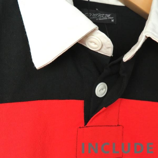 半袖ポロ ポロシャツ ワイドシルエット クレリック ラガーポロ ボーダー ビッグポロ ラガーシャツ ラグビー 白襟 スポーツウェ |  | 06