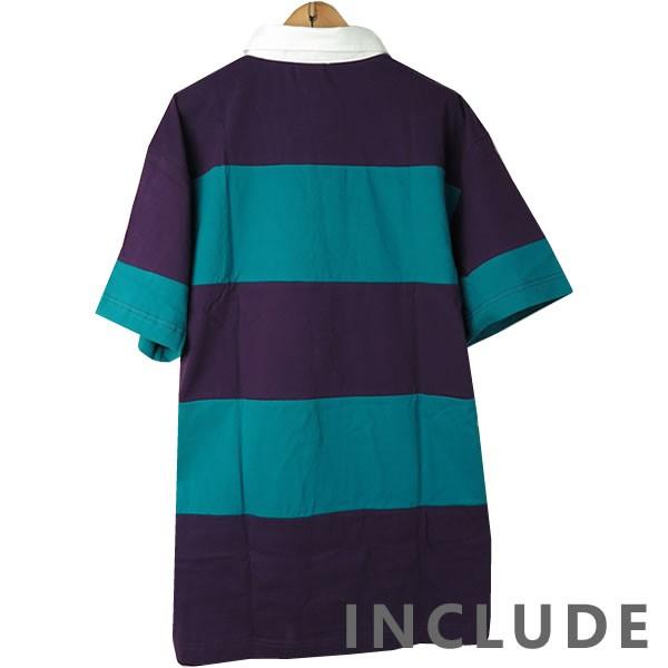 半袖ポロ ポロシャツ ワイドシルエット クレリック ラガーポロ ボーダー ビッグポロ ラガーシャツ ラグビー 白襟 スポーツウェ |  | 08