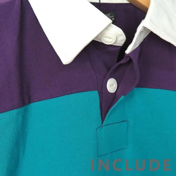 半袖ポロ ポロシャツ ワイドシルエット クレリック ラガーポロ ボーダー ビッグポロ ラガーシャツ ラグビー 白襟 スポーツウェ |  | 09