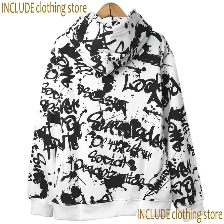 フォト ロゴ 総柄 ボックスロゴ オーバーサイズ パーカー プルパーカー スポーツ ダンス ユニセックス メンズ レディース |  | 02