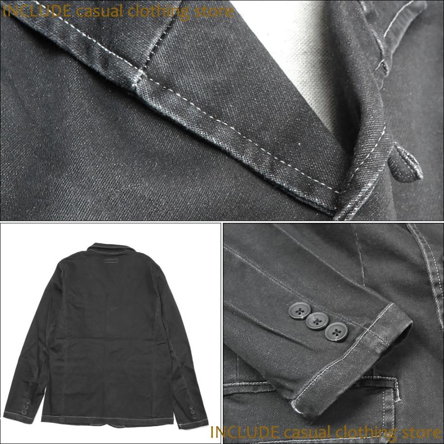 イタリアンカラー ジャケット テーラードジャケット ストレッチ デニム スプリングジャケット メンズ |  | 02