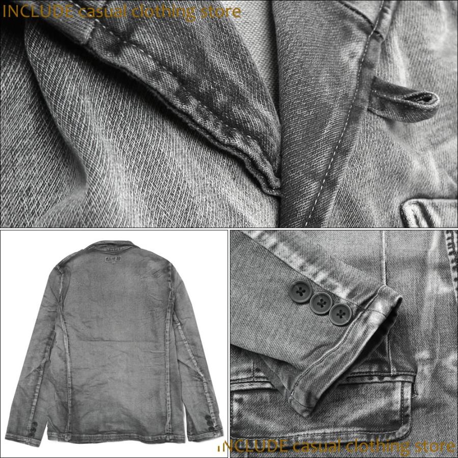 イタリアンカラー ジャケット テーラードジャケット ストレッチ デニム スプリングジャケット メンズ |  | 04