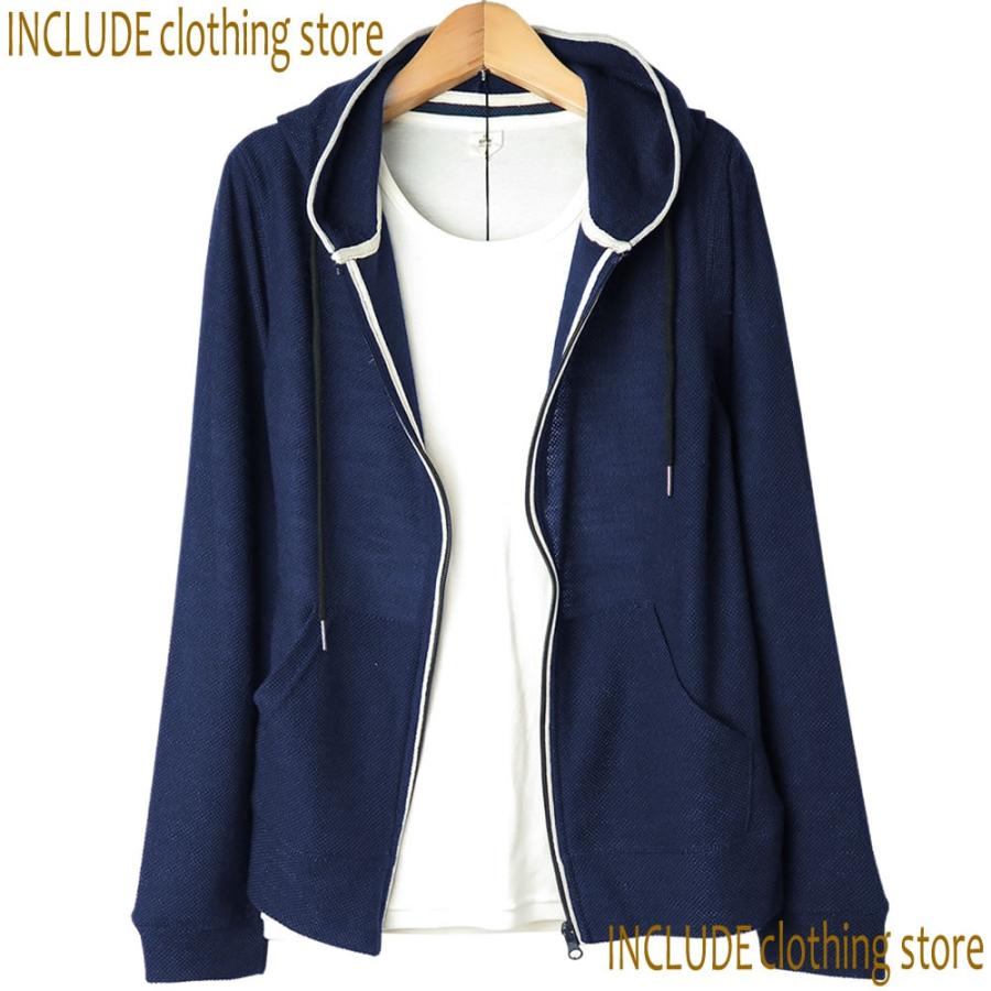 フルジップパーカー カーディガン 薄手 ライトアウター インレイ ビンテージ ナチュラル オールシーズン メンズ |  | 01