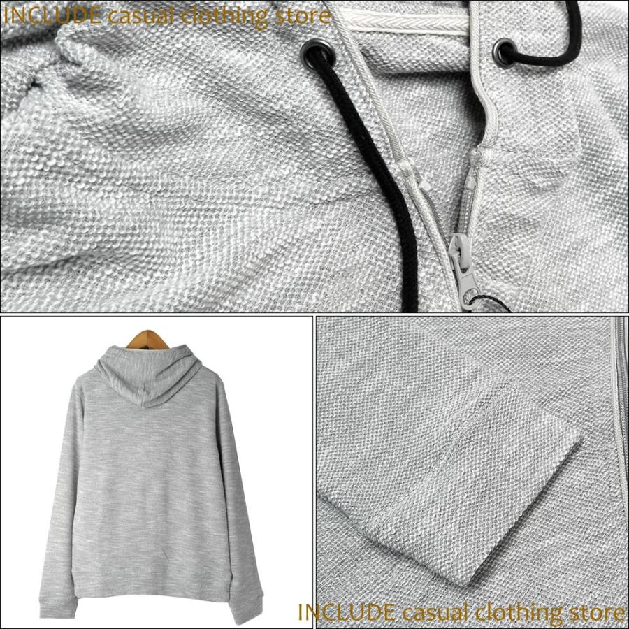 フルジップパーカー カーディガン 薄手 ライトアウター インレイ ビンテージ ナチュラル オールシーズン メンズ |  | 09