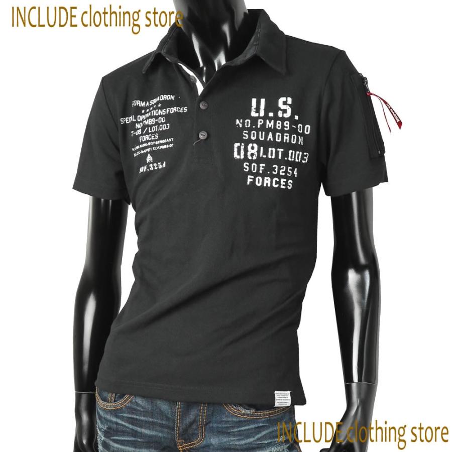 クロネコＤＭ便 送料無料 鹿の子 カノコポロ MA1 MA-1 半袖 ポロシャツ ミリタリー ロゴ 迷彩 半袖T メンズ |  | 01