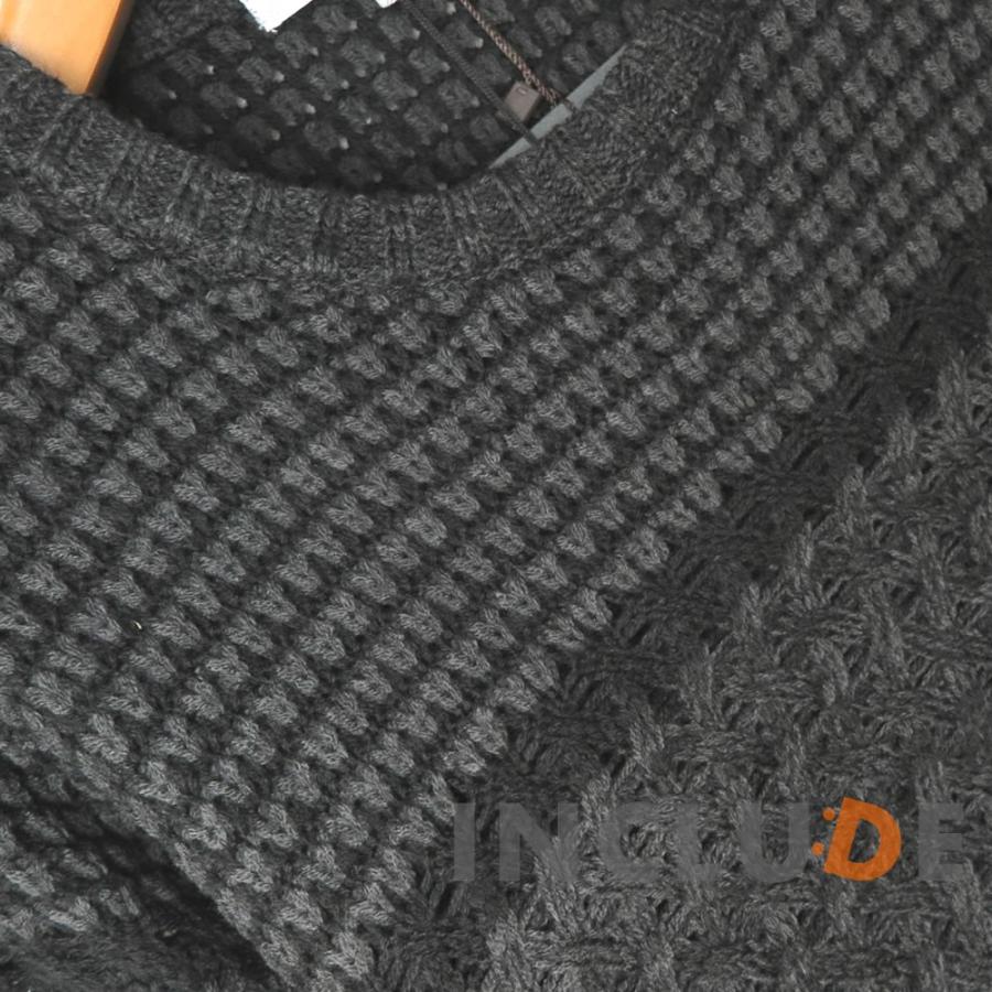 洗えるセーター クルーネックセーター 3段編み ベーシック ニット 洗濯機で洗える |  | 03