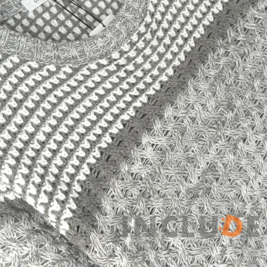 洗えるセーター クルーネックセーター 3段編み ベーシック ニット 洗濯機で洗える |  | 06