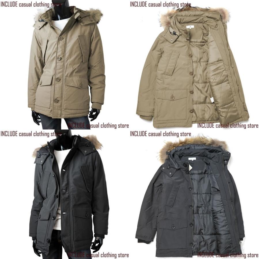 送料無料 フーデッド 中綿ジャケット マウンテンパーカー リアルファー メンズ M L LL(XL) |  | 03