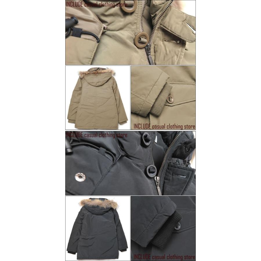 送料無料 フーデッド 中綿ジャケット マウンテンパーカー リアルファー メンズ M L LL(XL) |  | 04