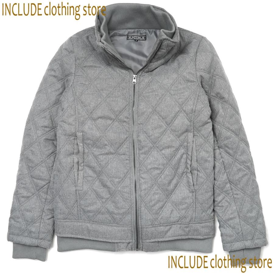 中綿ジャケット ダイヤキルト 衿リブ 中綿JKT ブルゾン メンズ |  | 02