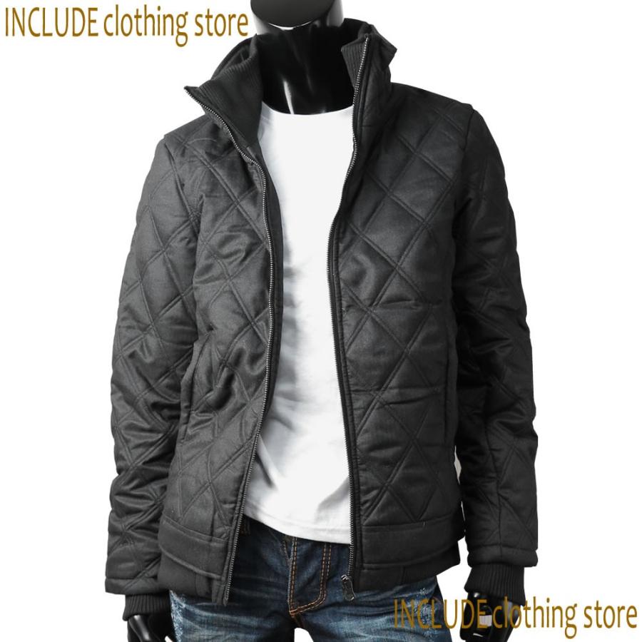 中綿ジャケット ダイヤキルト 衿リブ 中綿JKT ブルゾン メンズ |  | 05