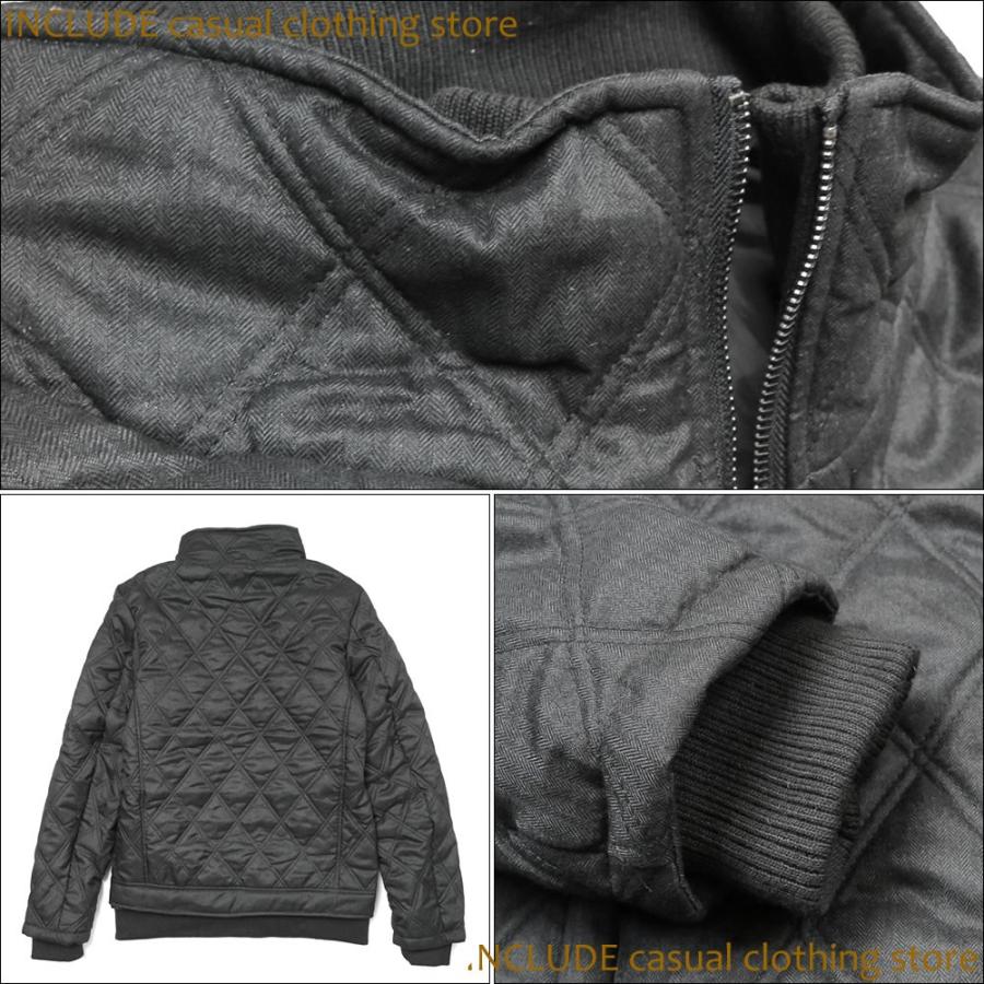中綿ジャケット ダイヤキルト 衿リブ 中綿JKT ブルゾン メンズ |  | 08