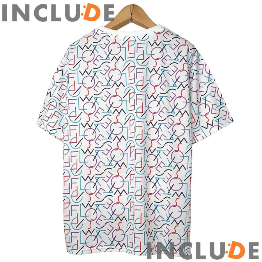 送料無料 ビッグシルエット 文字 英字 ロゴ ネオン ドロップショルダー 半袖Ｔ ストリート  総柄 メンズ |  | 02