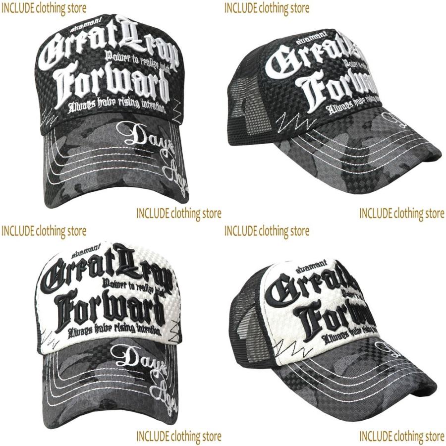 アメカジ 刺繍 パナマ織り ロゴ メッシュキャップ 迷彩 カモフラ 帽子 キャップ |  | 04