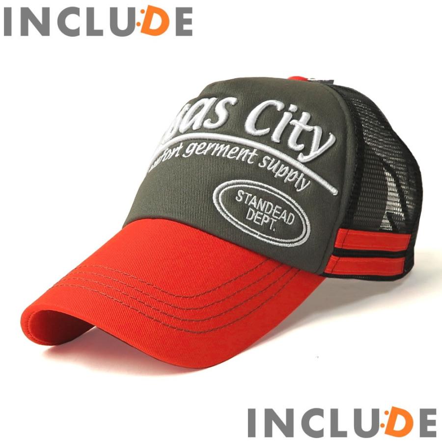 刺繍 メッシュキャップ 英字ロゴ ベースボールキャップ 熱盛　アツモリ刺繍 |  | 01