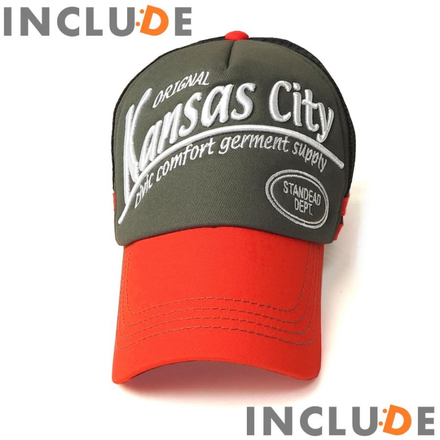 刺繍 メッシュキャップ 英字ロゴ ベースボールキャップ 熱盛　アツモリ刺繍 |  | 03