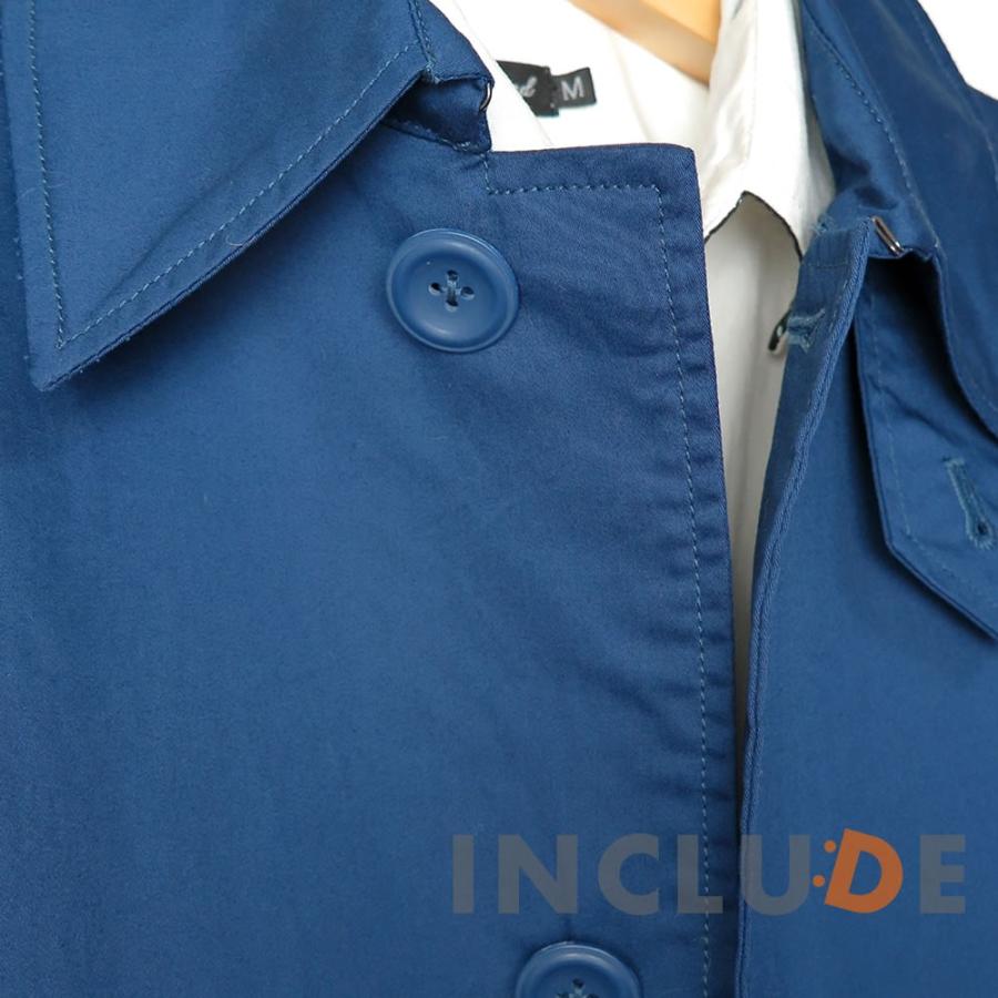 超撥水加工 ステンカラーコート スプリングコート ハーフコート メンズ ブルー ベージュ 新卒 新社会人 |  | 04
