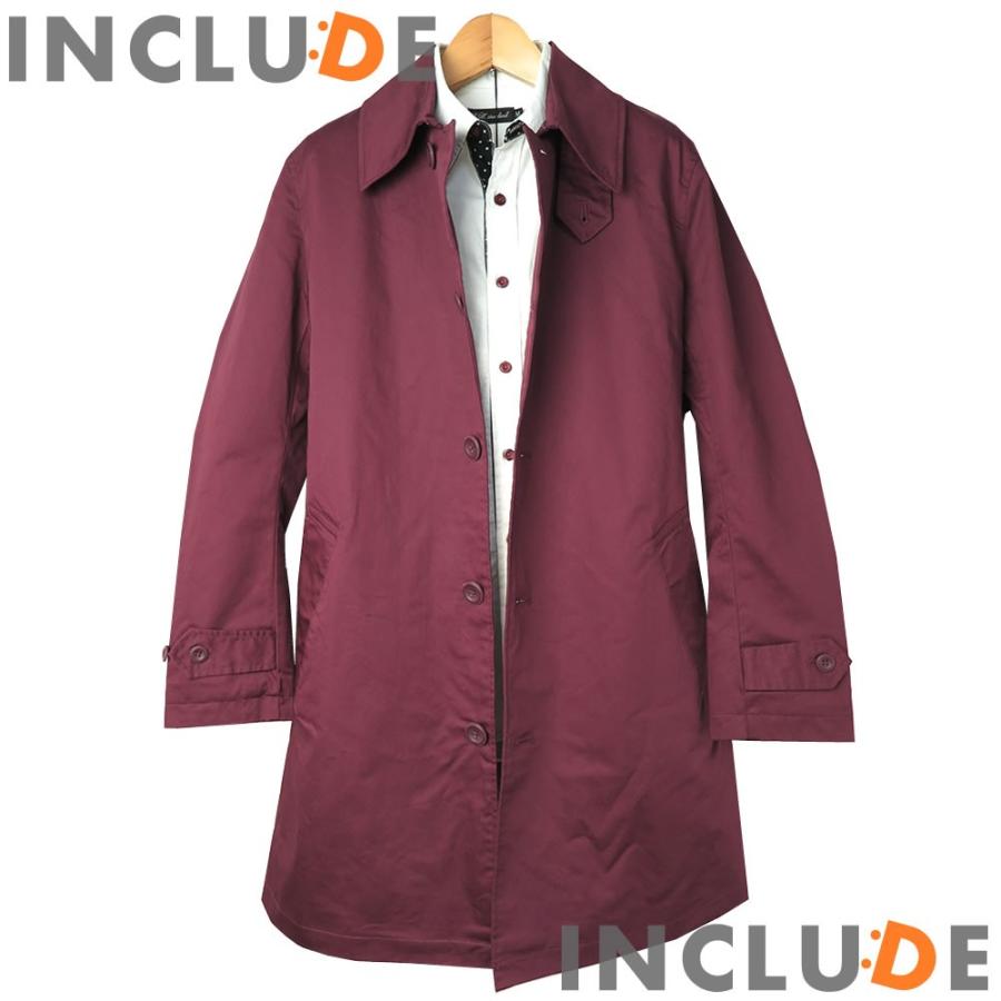 超撥水加工 ステンカラーコート スプリングコート ハーフコート メンズ ネイビー ワイン 新卒 新社会人 |  | 05