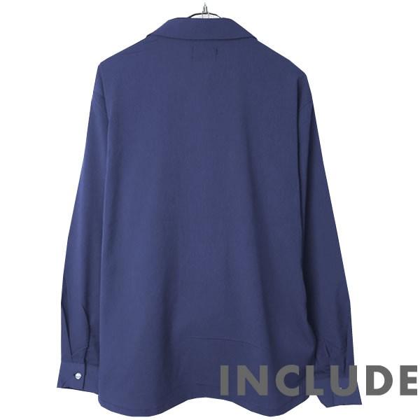 長袖シャツ 開襟シャツ 無地 オープンカラー 春秋服 ワイドシルエット ワイドシャツ メンズ |  | 11