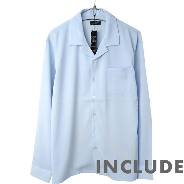 長袖シャツ 開襟シャツ 無地 オープンカラー 春秋服 ワイドシルエット ワイドシャツ メンズ |  | 12