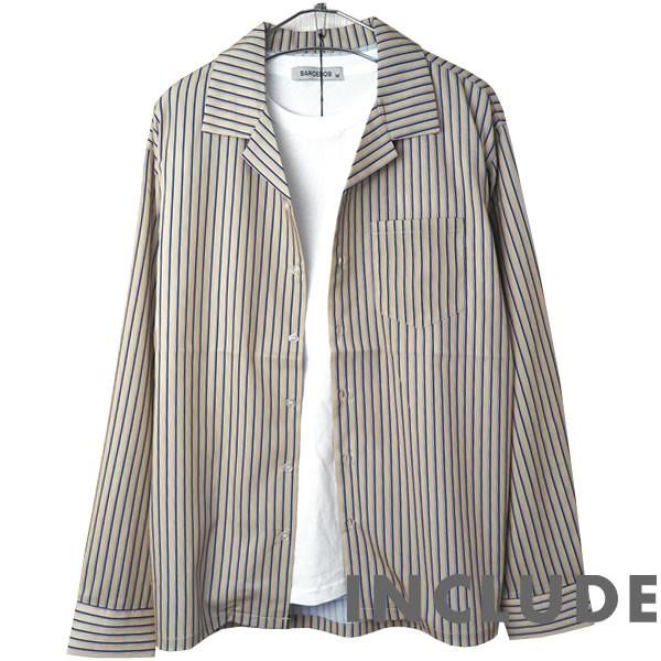 長袖シャツ 開襟シャツ ストライプ マルチストライプ オープンカラー 春秋服 ワイドシルエット ワイドシャツ メンズ |  | 05