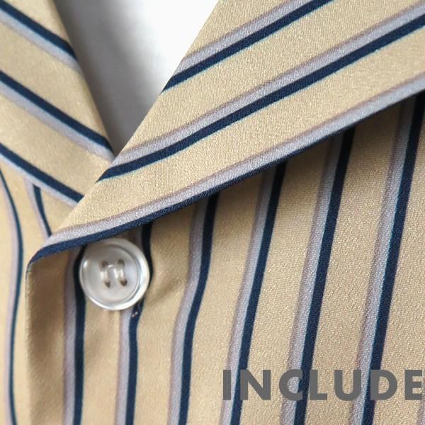 長袖シャツ 開襟シャツ ストライプ マルチストライプ オープンカラー 春秋服 ワイドシルエット ワイドシャツ メンズ |  | 07