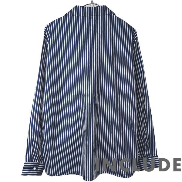 長袖シャツ 開襟シャツ ストライプ マルチストライプ オープンカラー 春秋服 ワイドシルエット ワイドシャツ メンズ |  | 09